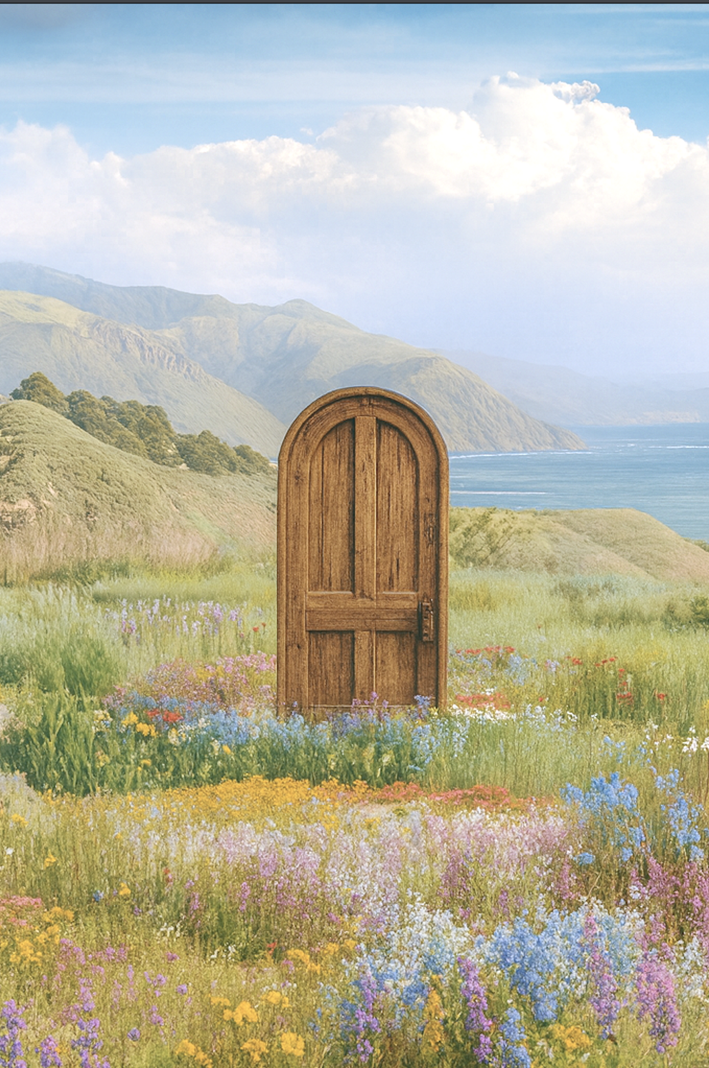 TinyDoor hero door with flowers